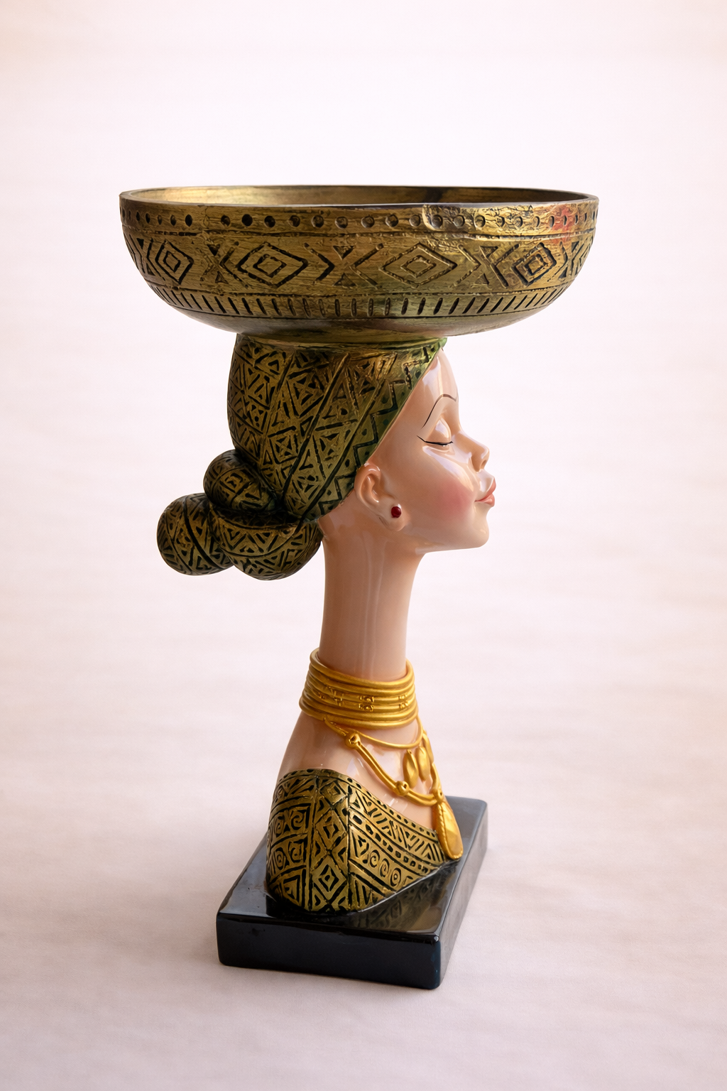 handcrafted lady face bowl