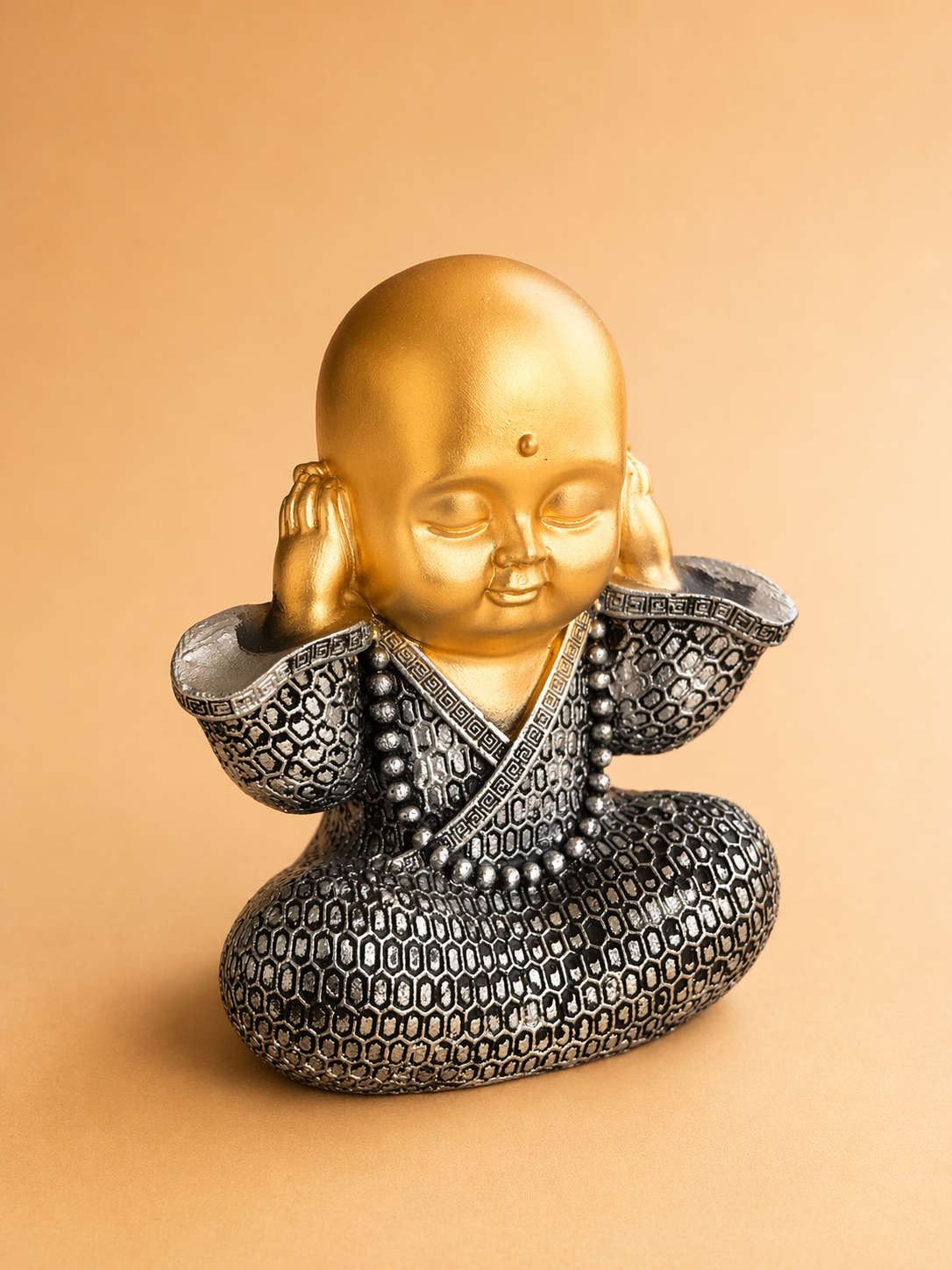 handcrafted three wise monk statue set