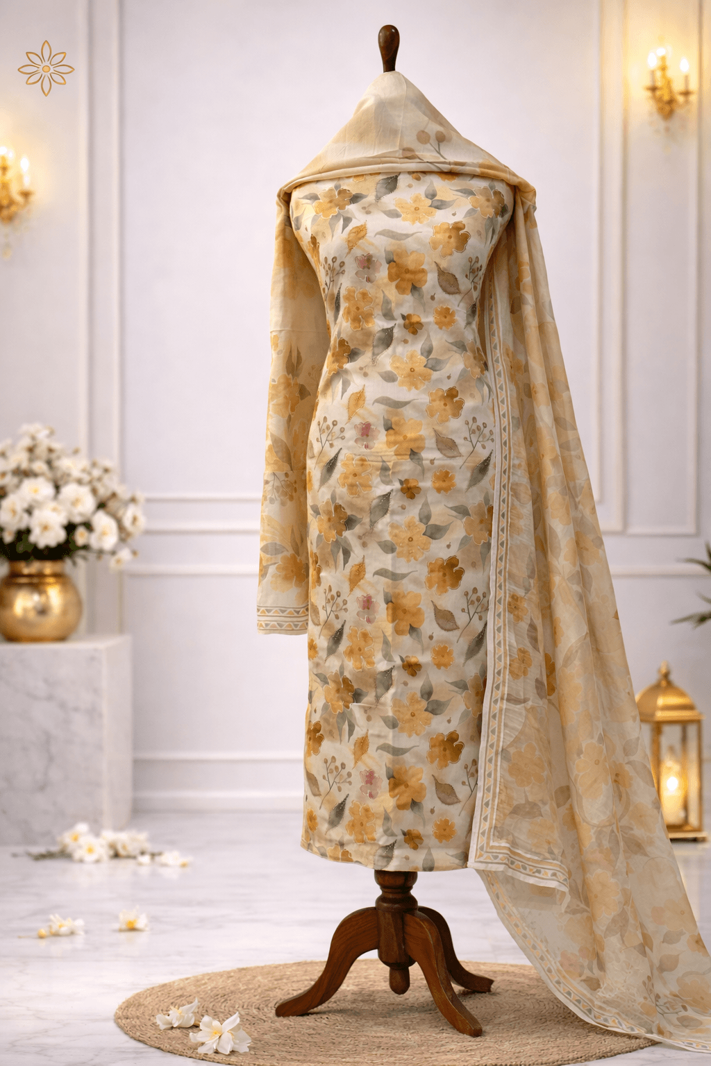 floral printed designer suit set India pastel printed kurta designer wear