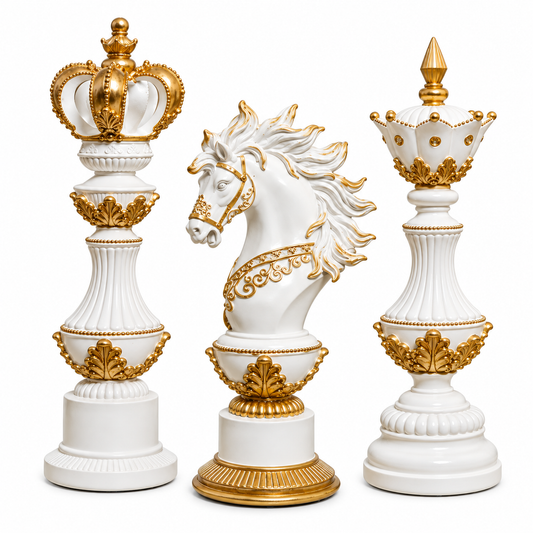 Chess Piece Set–King,Queen & Knight