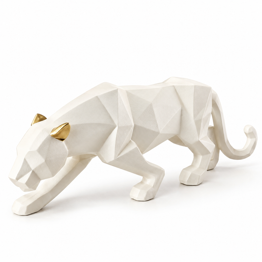 Geometric Panther Sculpture