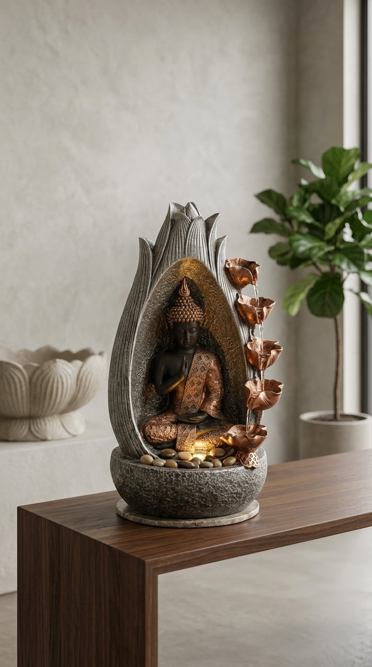 Handcrafted Buddha Tabletop Water Fountain