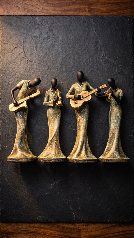 Abstract musician figurines set for home decor India – Modern Art Showpiece for Living Room & Office Decor India