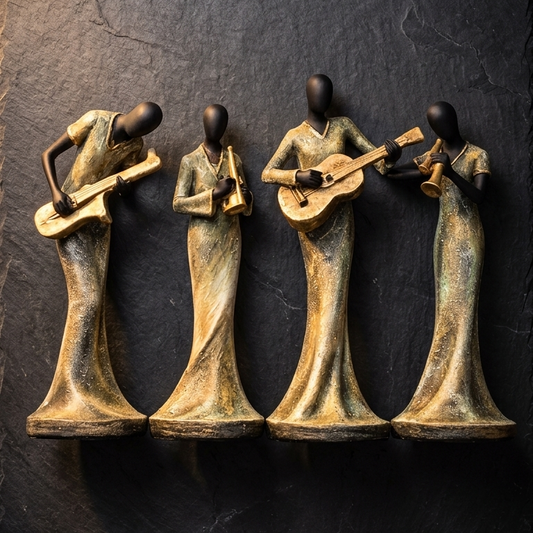 Abstract Musician Figurines Set of 4