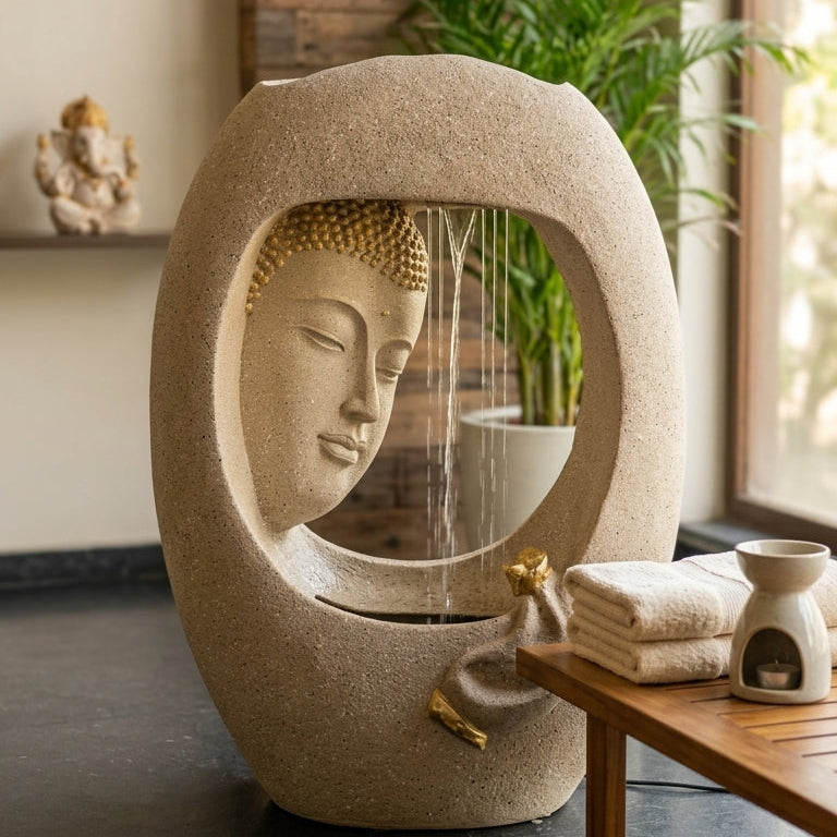 Handcrafted Buddha Indoor Water Fountain