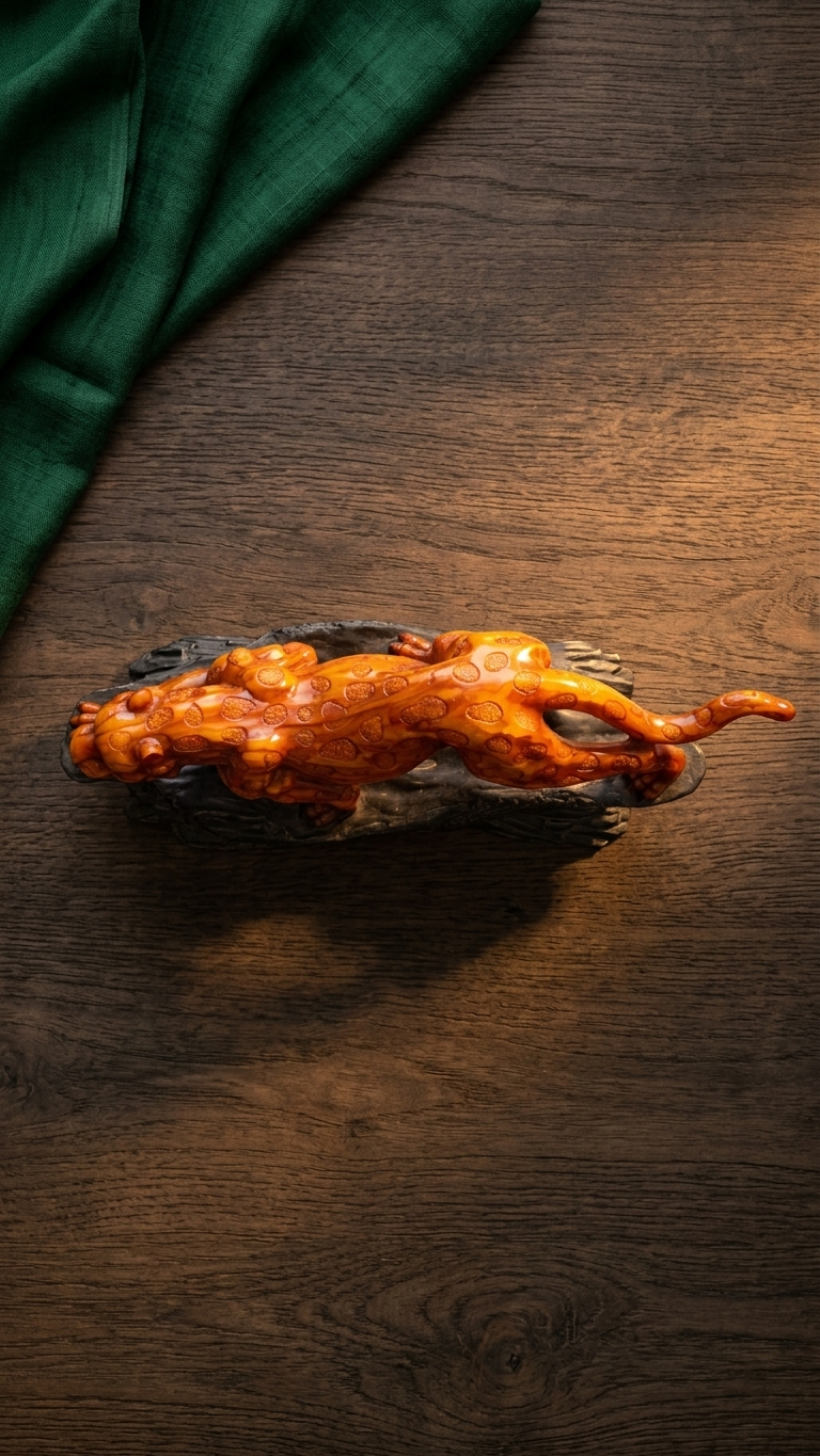 handcrafted leopard sculpture