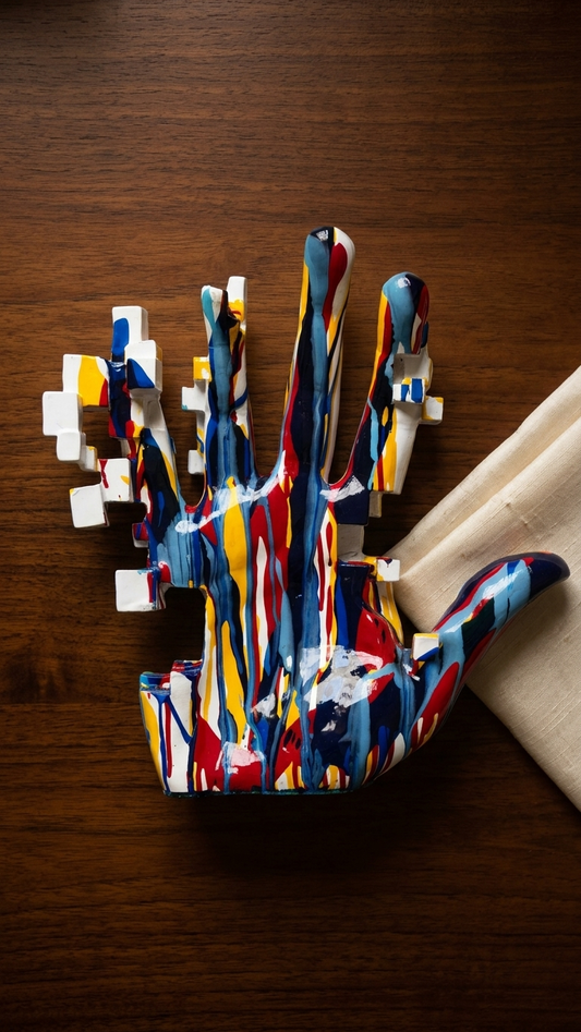 Handcrafted Abstract Hand Sculpture Showpiece – Modern Artistic Home Decor Accent