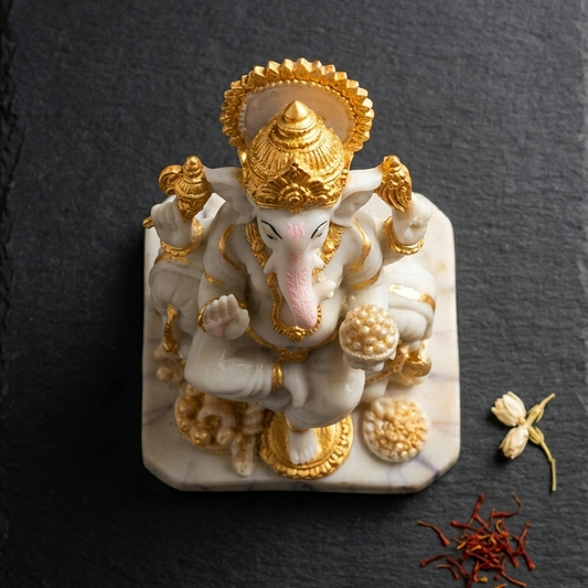handcrafted Marble Ganesha Idol