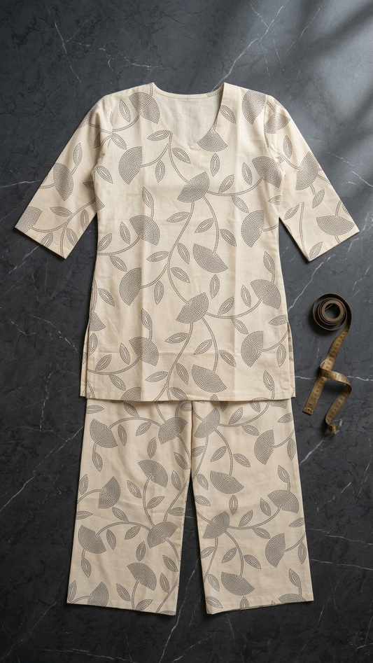 Women's Cotton Blend Co-Ord Set