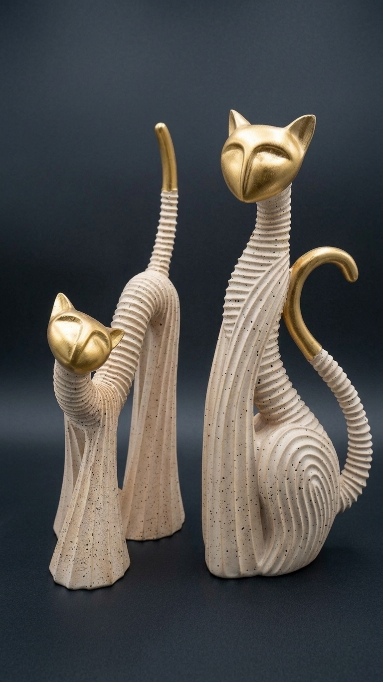 Handcrafted Modern Cat Showpiece