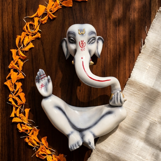 Handcrafted Modern White Ganesha