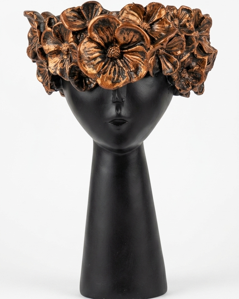 Handcrafted Lady Face Flower Vase