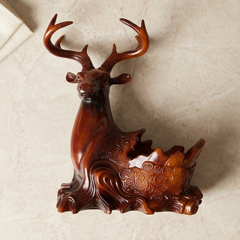 Handcrafted Resin Deer Holder Showpiece