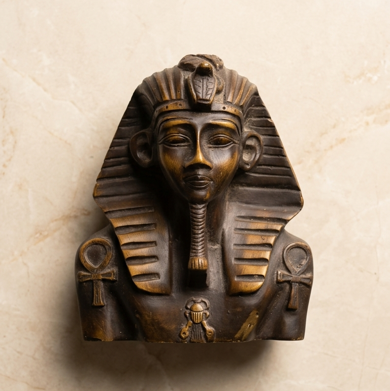 Handcrafted Egyptian Pharaoh Bust Showpiece