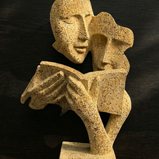 Couple Reading Sculpture