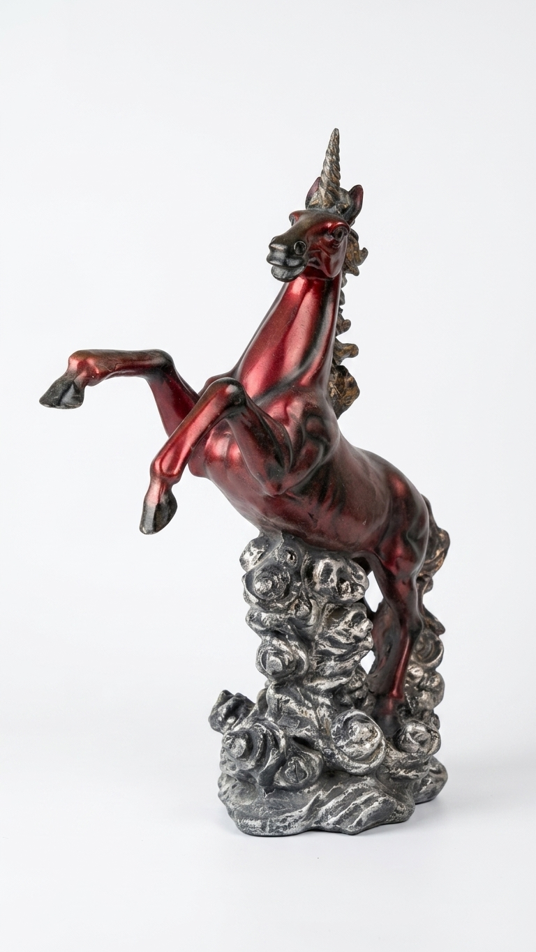 handcrafted unicorn horse showpiece