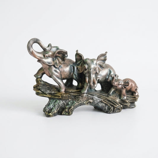 Handcrafted Elephant Family Showpiece for Home Decor – ISH