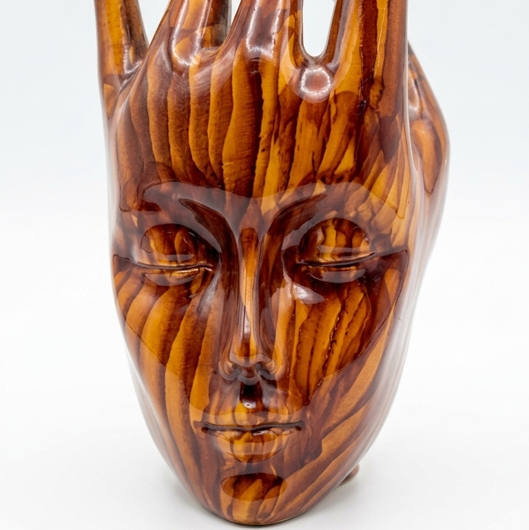 Handcrafted Resin Face Showpiece
