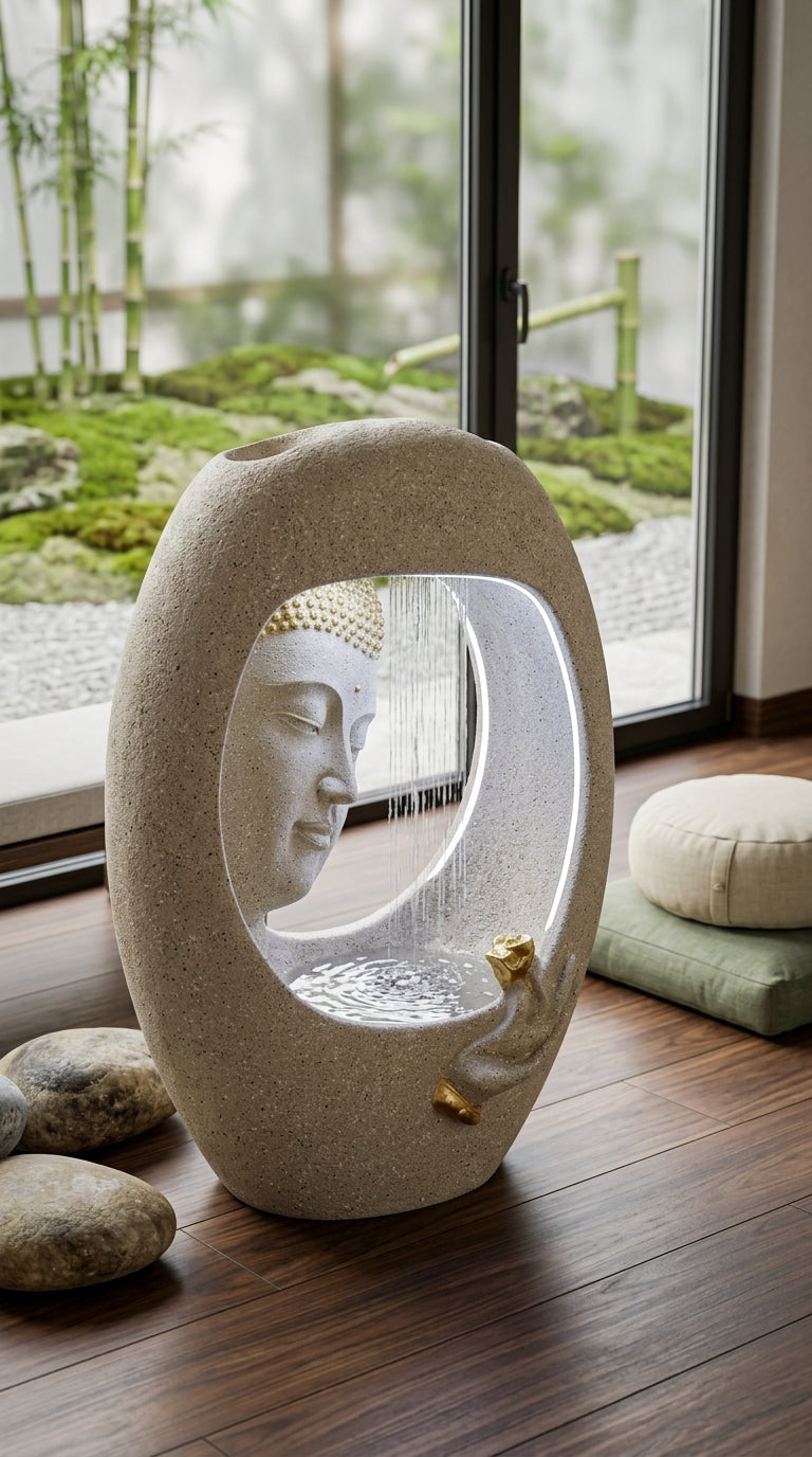Handcrafted Buddha Indoor Water Fountain