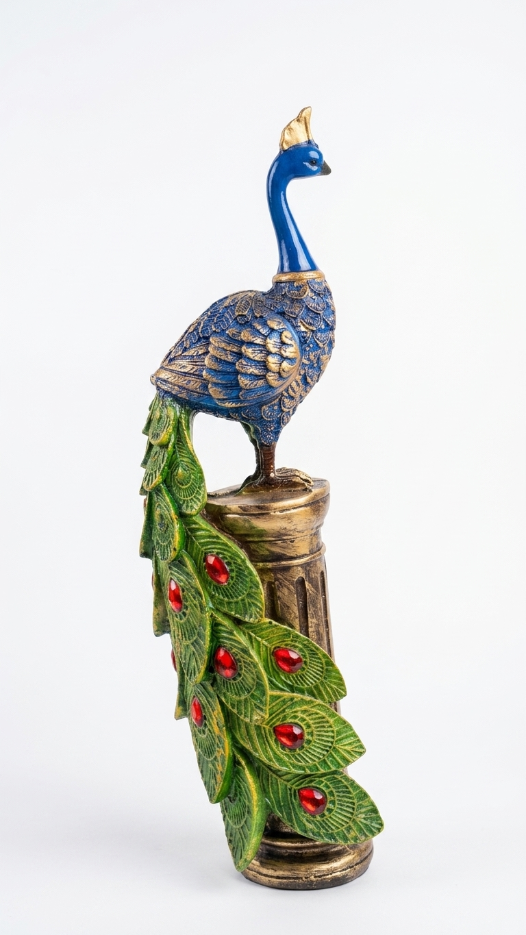 Peacock statue for home decor India – Premium Handcrafted Decorative Showpiece for Living Room & Office