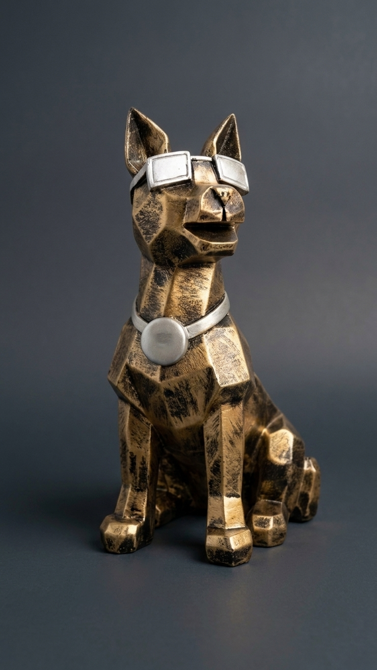 Handcrafted Modern Dog Showpiece with Glasses – Premium Decorative Sculpture