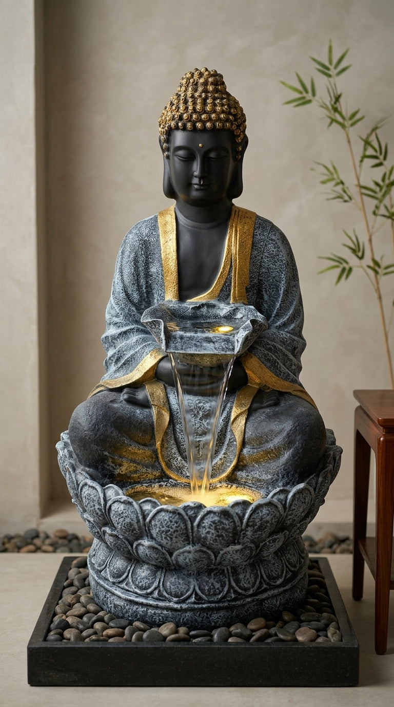 Handcrafted Luxury Buddha Indoor Water Fountain