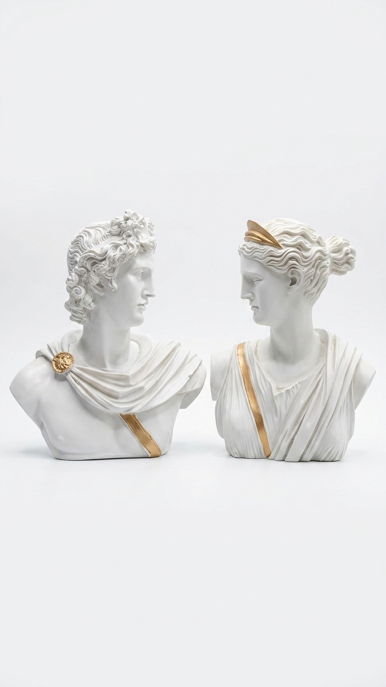 Greek Bust Sculpture Set