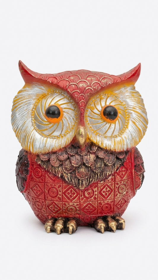 Handcrafted Vintage Owl Showpiece for Home Decor – Premium Decorative Owl Sculpture
