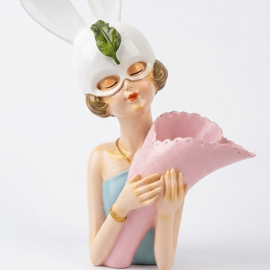 Bunny Lady Decorative Showpiece