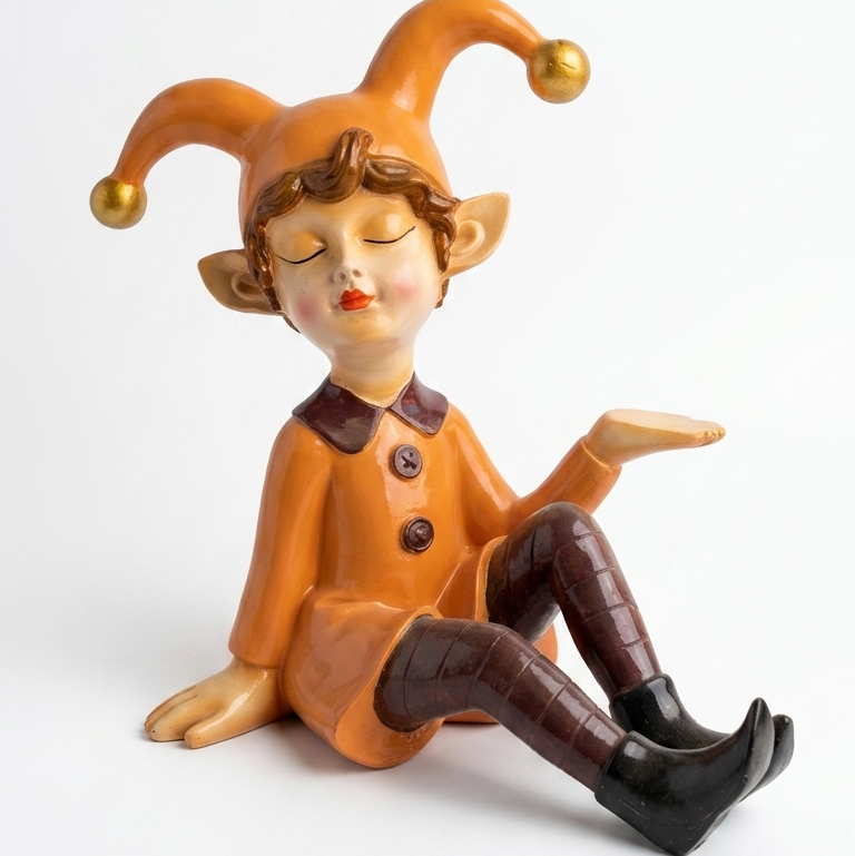 handcrafted elf showpiece