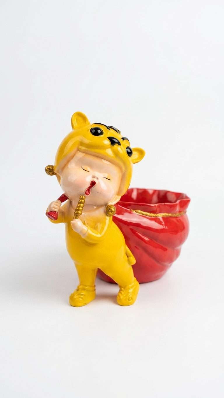 Cute Baby Planter Pot Showpiece for Home Decor | Designer Cartoon Succulent Holder & Table Decor