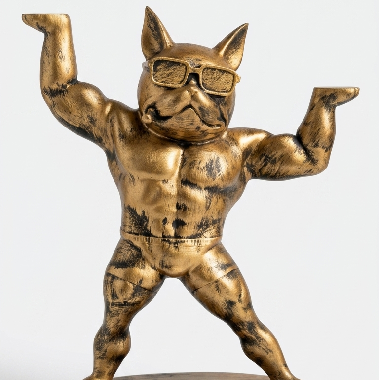 Handcrafted Cool Bulldog Showpiece