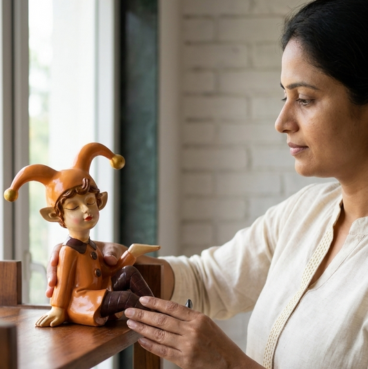 handcrafted elf showpiece