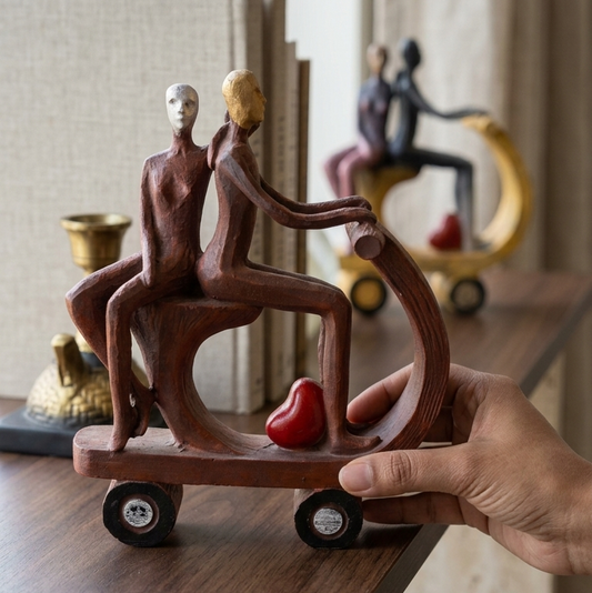 Handcrafted Couple Bicycle Showpiece