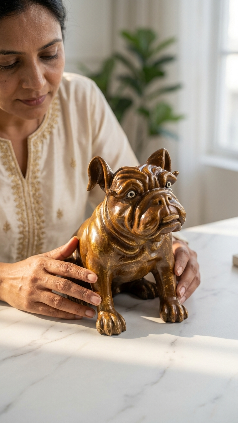 Handcrafted Bulldog Showpiece