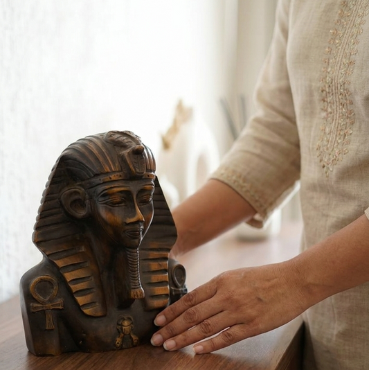 Handcrafted Egyptian Pharaoh Bust Showpiece