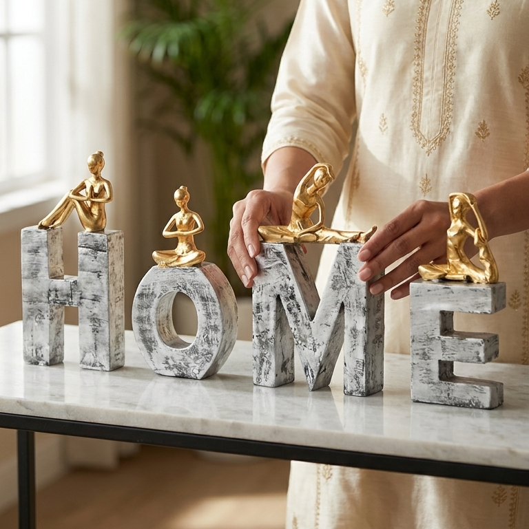 HOME letters showpiece