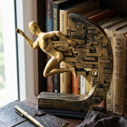 Handcrafted Running Man Abstract Sculpture