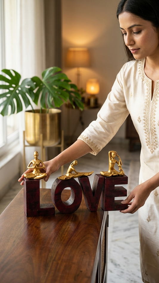 yoga figurine showpiece for home decor India – Home & Office Decor