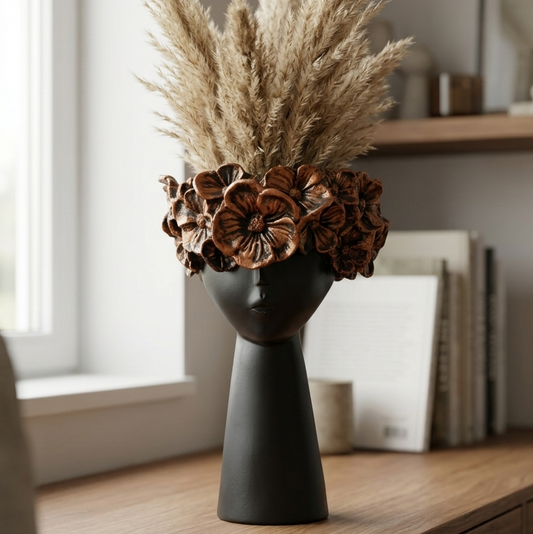 Handcrafted Lady Face Flower Vase