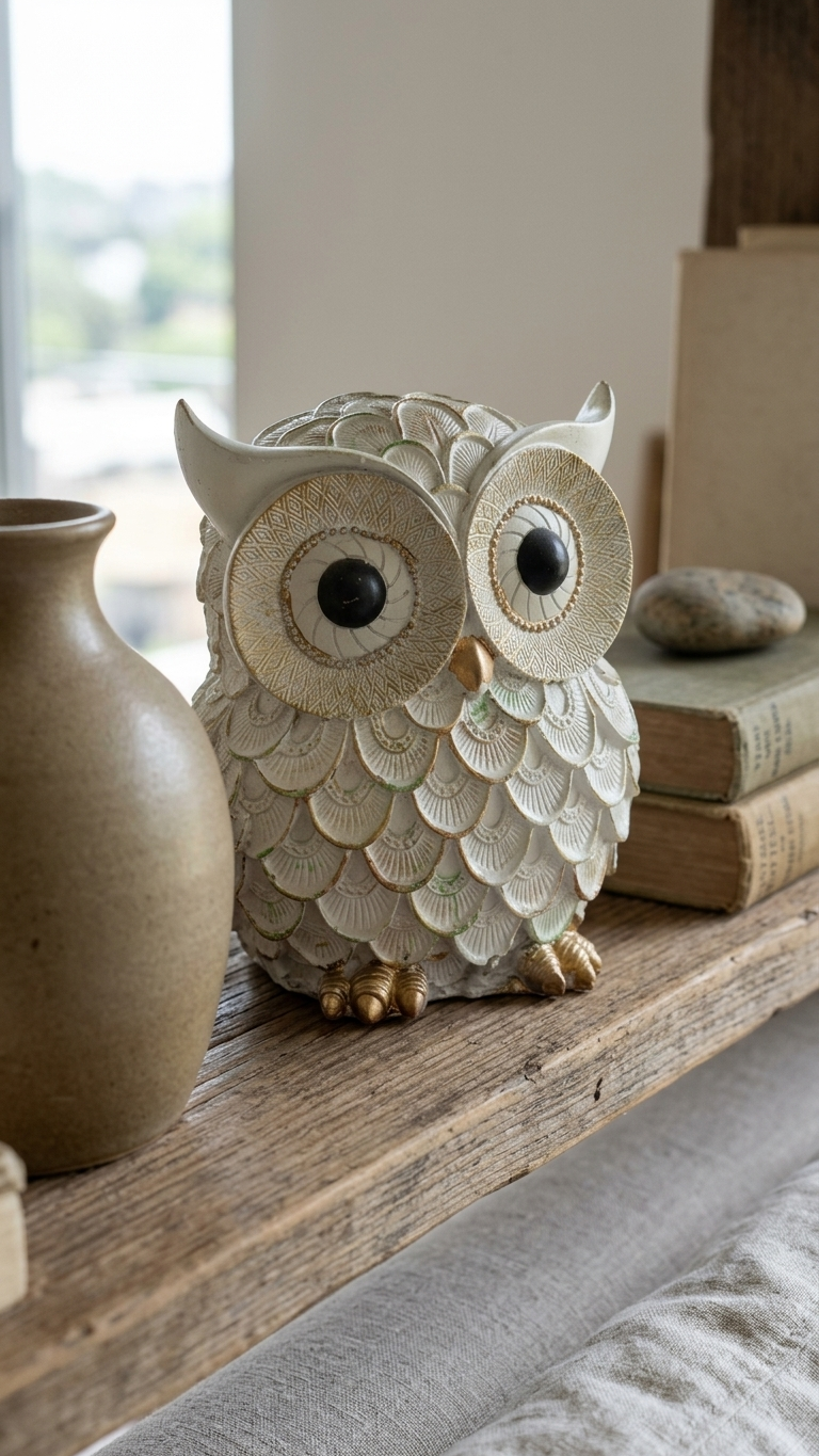 Handcrafted Owl Showpiece for Home Decor – Premium Decorative Owl Sculpture