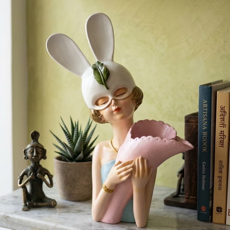 Bunny Lady Decorative Showpiece