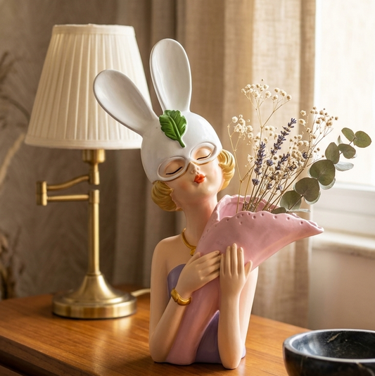 Bunny Girl Flower Vase