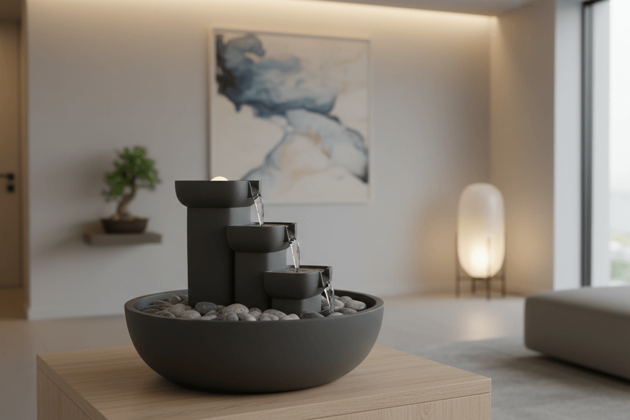 water fountain home decor India indoor decorative fountain luxury home decor calming water feature India