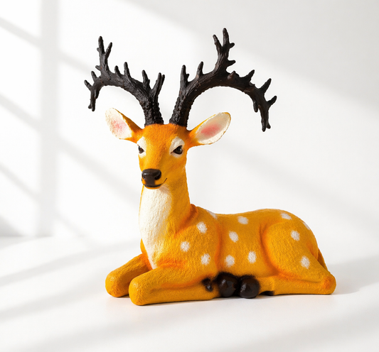 Handcrafted Resin Lying Deer Showpiece