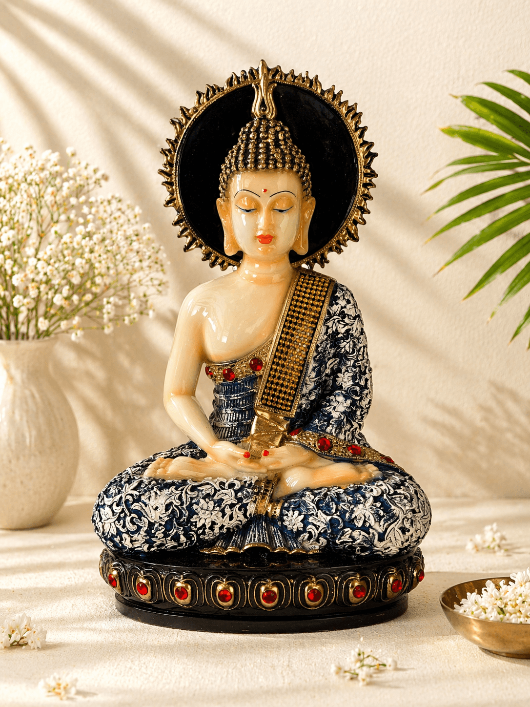 meditating buddha idol set for home decor spiritual statue India
