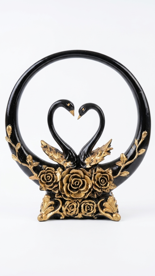 Elegant Swan Couple Showpiece