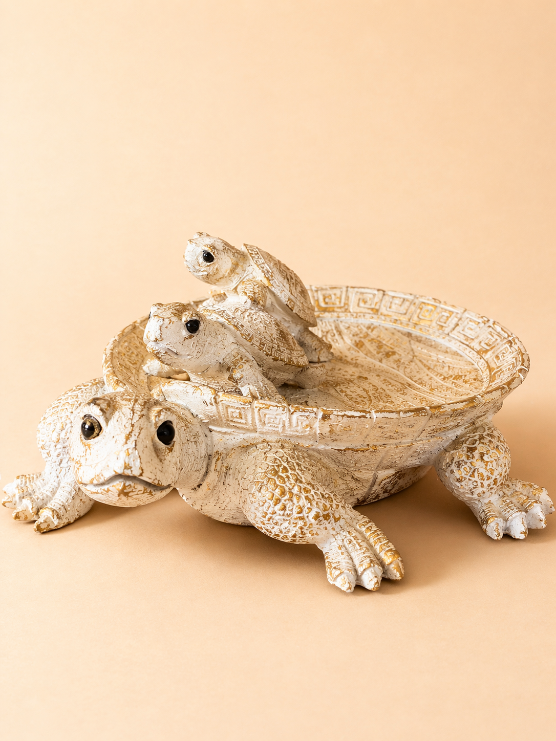 Handcrafted Three Turtles Bowl Showpiece