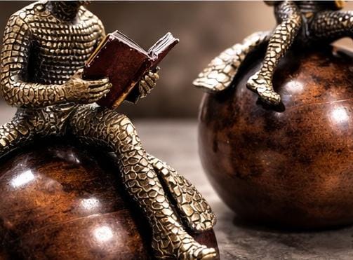 Unique home accessories abstract thinker man sculpture set modern figurines home decor office desk India