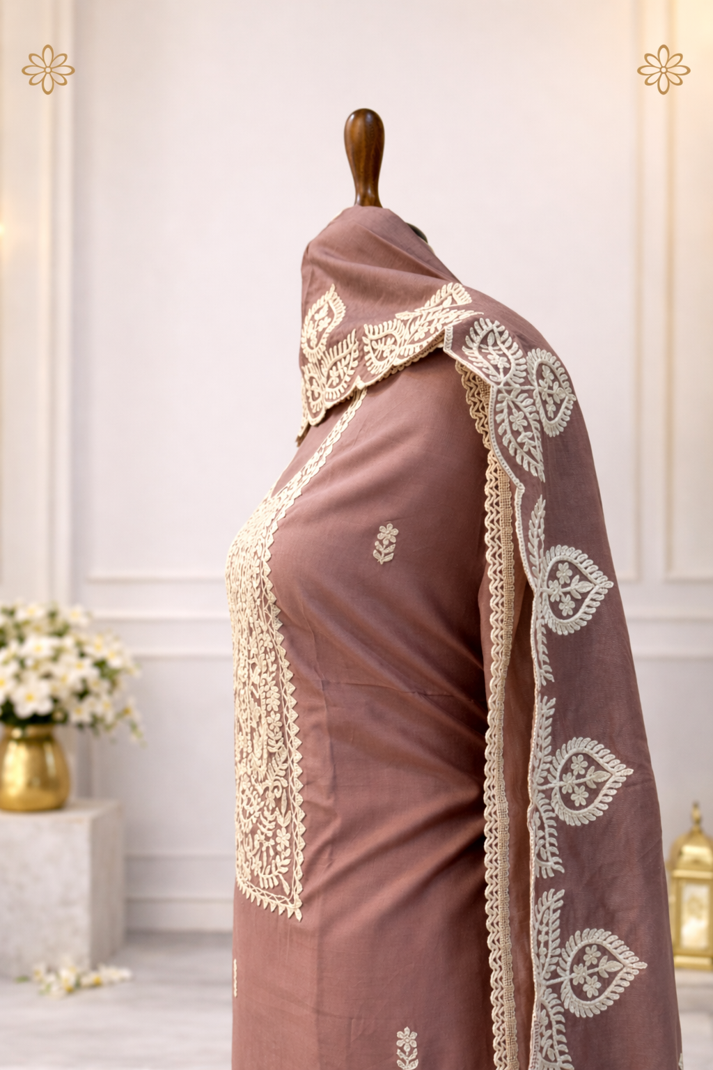 blush pink embroidered suit set India daily wear ethnic outfit